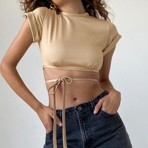 Orseund Iris Le Club Top in camel NWT XS